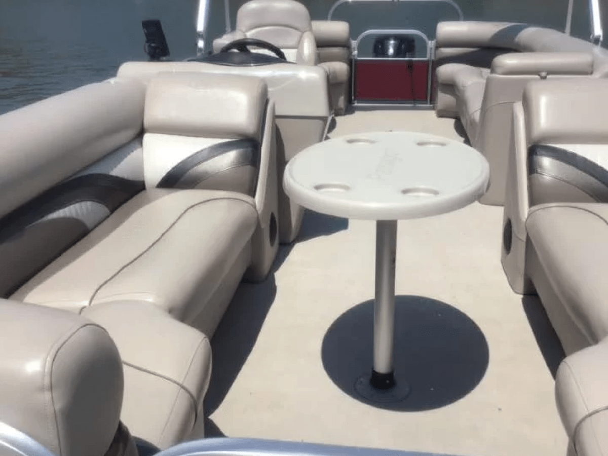 a boat sitting on top of a chair